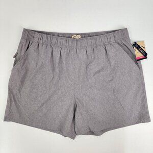New Blue Mountain Womens XL Gray Tech Shorts Quick Dry Moisture Wicking Pockets